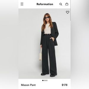 Reformation Black Mason Pant